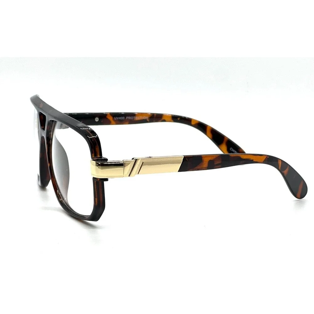 Unisex Clear Lens Glasses Oversized Fashion Square Frame Eyeglasses Trendy Style